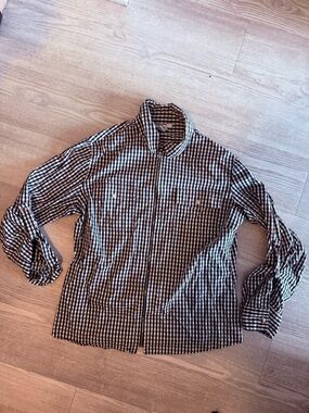 Black & White Check Zip-Front Jacket